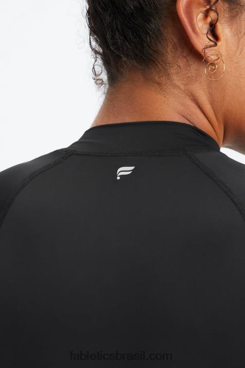 Fabletics preto 420HR2627 blusa leve manga longa mulheres