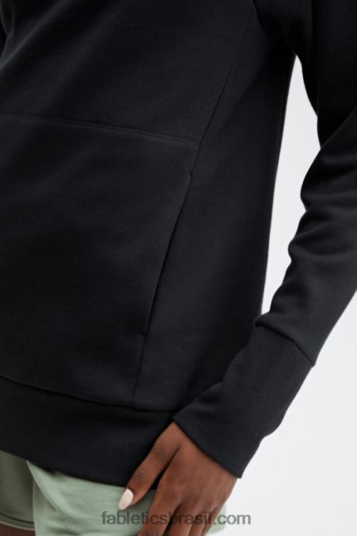 Fabletics preto 420HR2677 túnica decote em funil zaylee mulheres