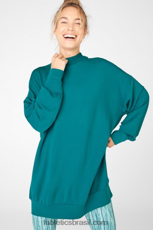 Fabletics raso 420HR2713 pulôver gola zombe jody mulheres