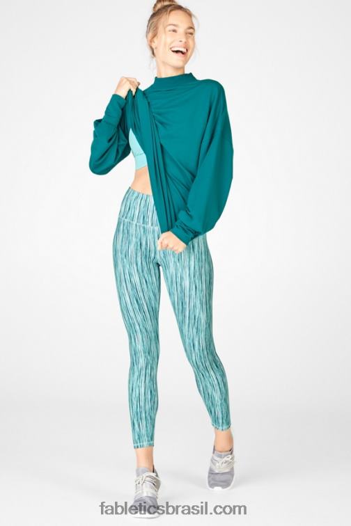 Fabletics raso 420HR2713 pulôver gola zombe jody mulheres