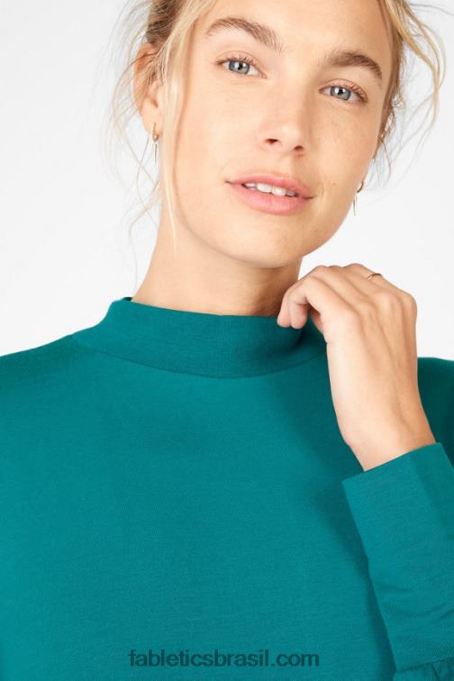 Fabletics raso 420HR2713 pulôver gola zombe jody mulheres