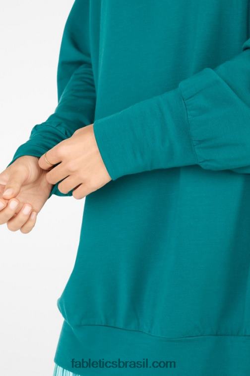 Fabletics raso 420HR2713 pulôver gola zombe jody mulheres