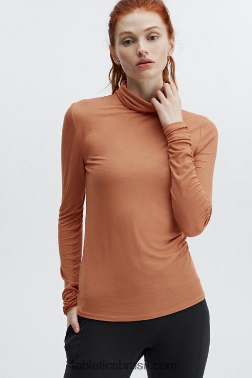 Fabletics sequóia 420HR2671 jess blusa manga longa gola alta mulheres