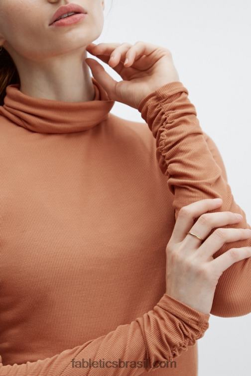 Fabletics sequóia 420HR2671 jess blusa manga longa gola alta mulheres