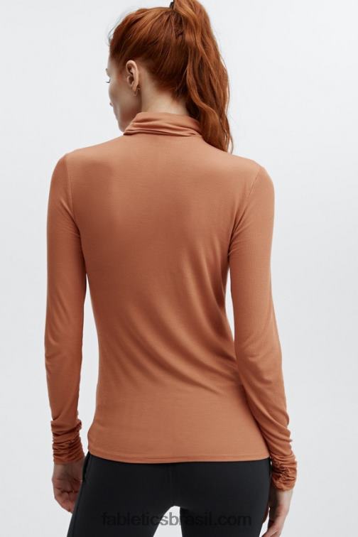 Fabletics sequóia 420HR2671 jess blusa manga longa gola alta mulheres