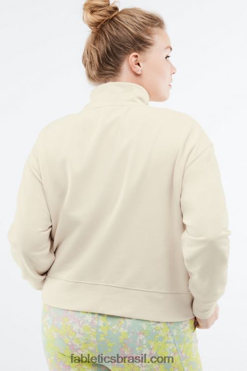 Fabletics tapioca 420HR2693 pulôver de meio zíper kat mulheres