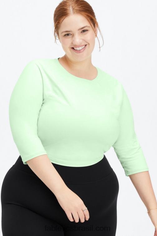Fabletics tranquilo 420HR2659 top manga balé dorothy mulheres