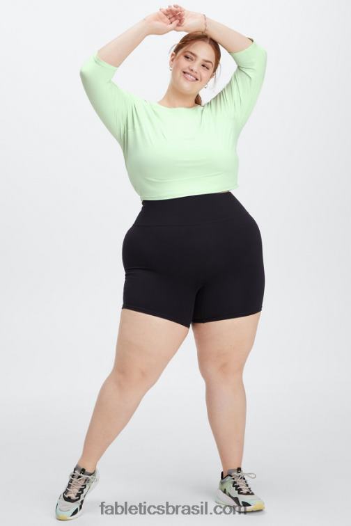 Fabletics tranquilo 420HR2659 top manga balé dorothy mulheres