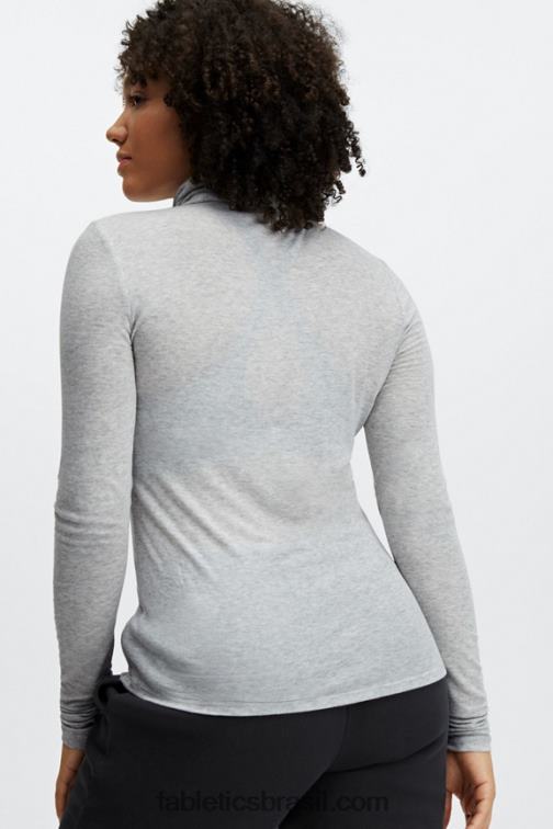 Fabletics urze cinza claro 420HR2732 camiseta manga longa jess mulheres