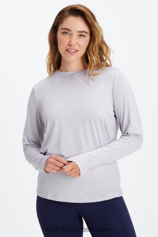 Fabletics urze cinza suave 420HR2600 camiseta manga longa dry-flex mulheres