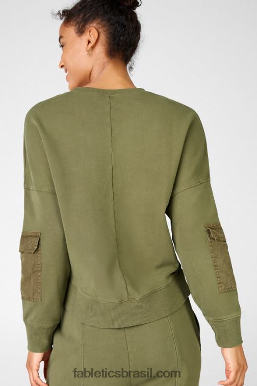 Fabletics abacate 420HR2546 moletom pérola mulheres