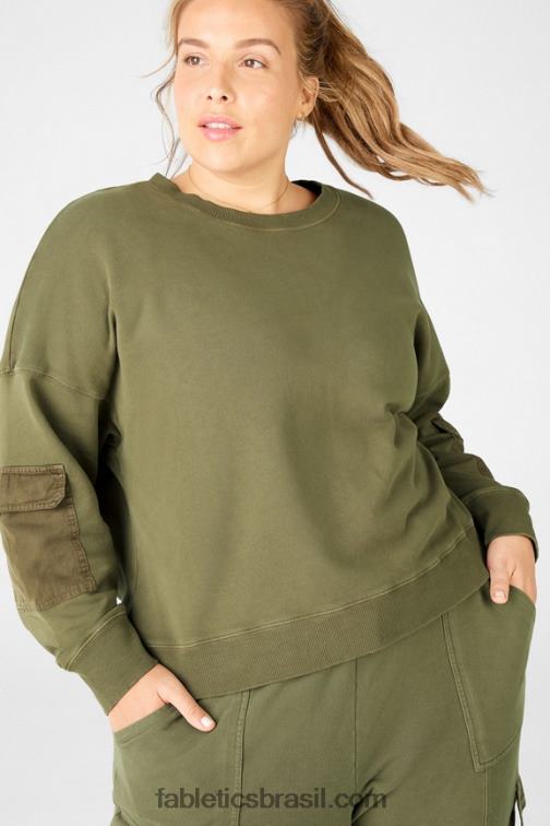 Fabletics abacate 420HR2547 moletom pérola mulheres