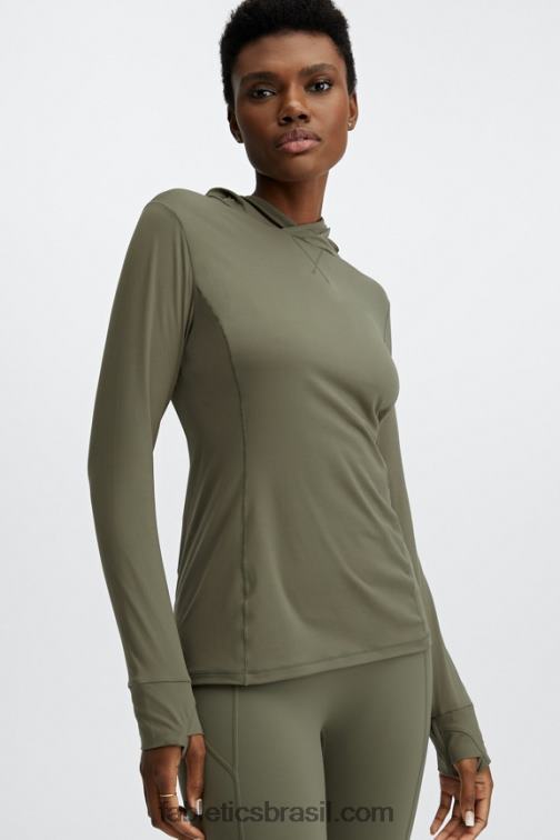 Fabletics ardósia verde 420HR2469 moletom corrida fênix mulheres