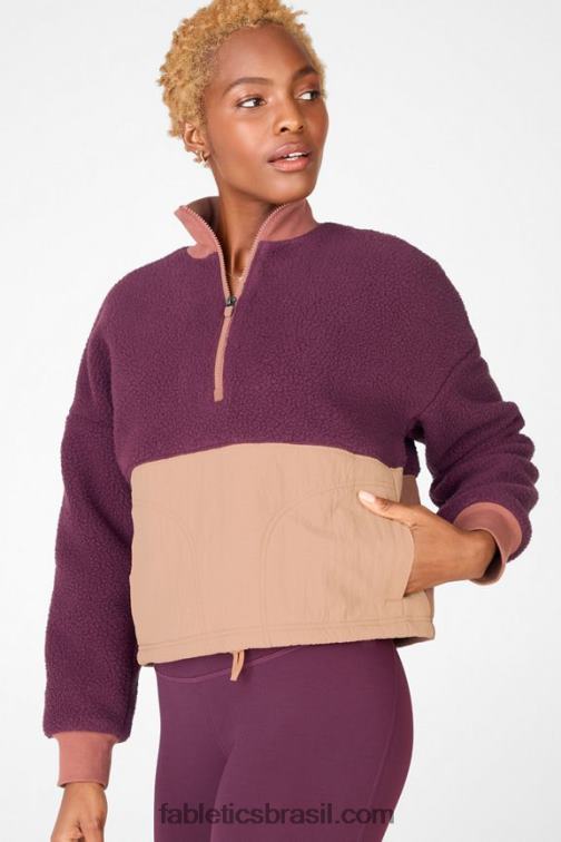 Fabletics bordô/mogno/driftscape 420HR2555 pulôver de lã mallory mulheres