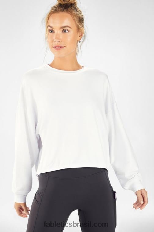 Fabletics branco 420HR2431 pulôver de luxo mulheres