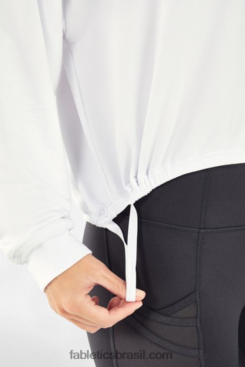 Fabletics branco 420HR2431 pulôver de luxo mulheres