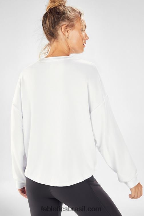 Fabletics branco 420HR2431 pulôver de luxo mulheres