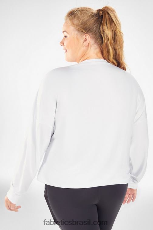 Fabletics branco 420HR2432 pulôver de luxo mulheres