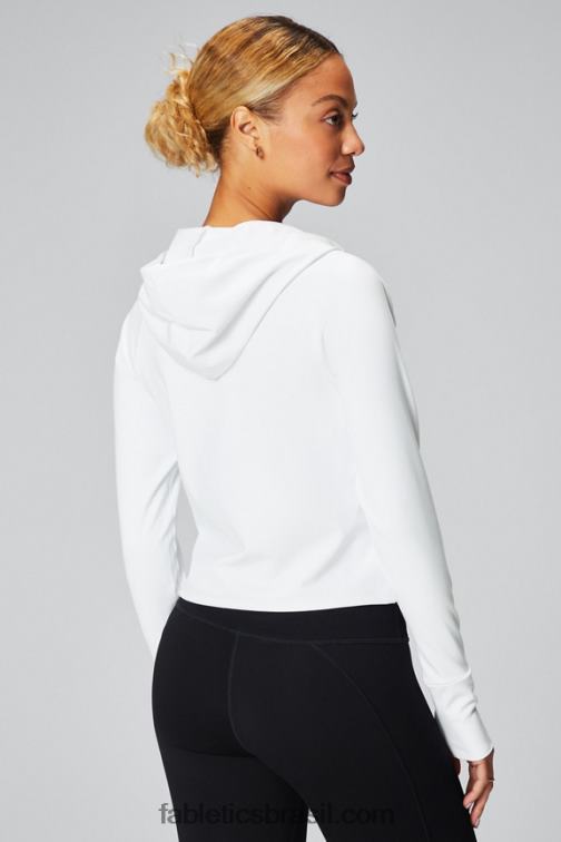Fabletics branco clássico 420HR2459 moletom com capuz oásis mulheres