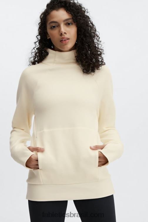 Fabletics branco quente 420HR2501 túnica decote em funil zaylee mulheres