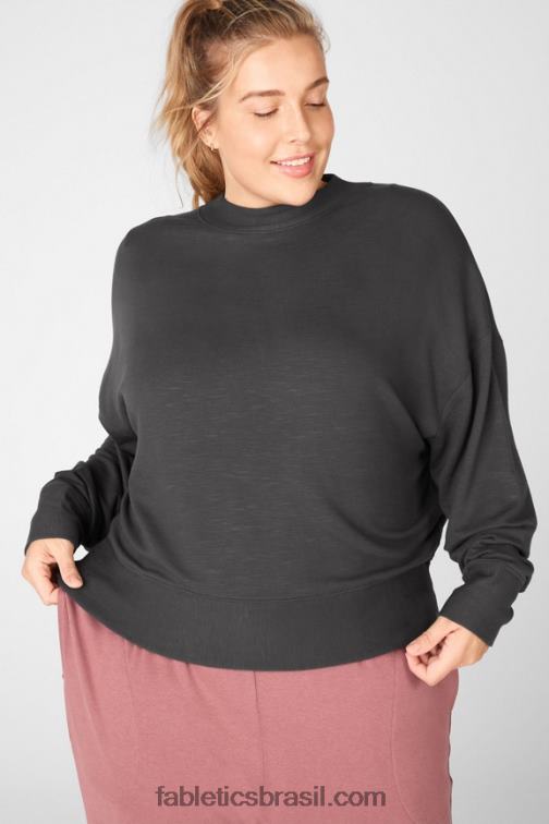 Fabletics castelo de pedra 420HR2550 pulôver manga longa luna mulheres