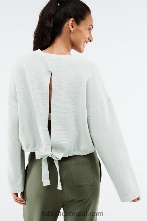 Fabletics cerceta empoeirada 420HR2710 moletom com amarração anna mulheres