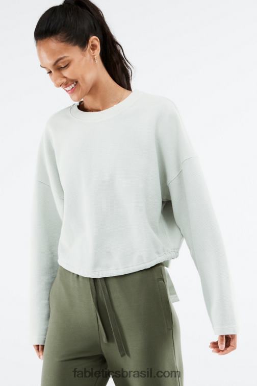 Fabletics cerceta empoeirada 420HR2710 moletom com amarração anna mulheres