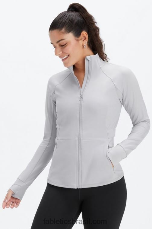 Fabletics cinza mineral 420HR2571 jaqueta de performance trinity mulheres