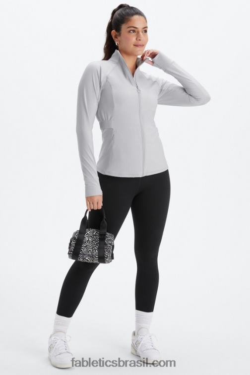 Fabletics cinza mineral 420HR2571 jaqueta de performance trinity mulheres