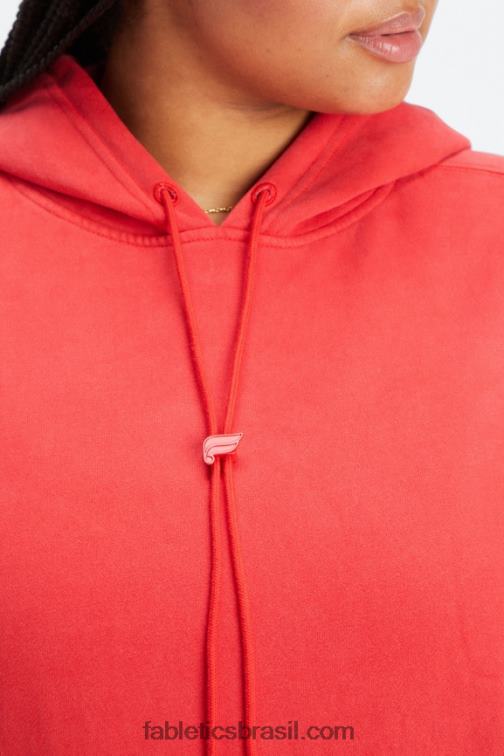 Fabletics elétrico lavado cereja/branco 420HR2493 moletom de lã para sempre mulheres