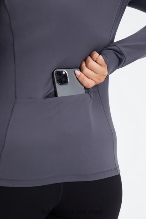 Fabletics estanho 420HR2582 fênix meio zíper camada intermediária mulheres