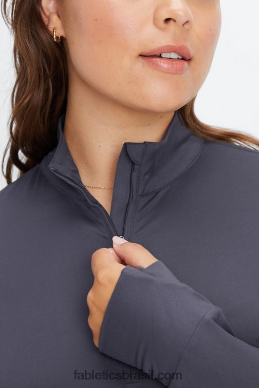 Fabletics estanho 420HR2582 fênix meio zíper camada intermediária mulheres