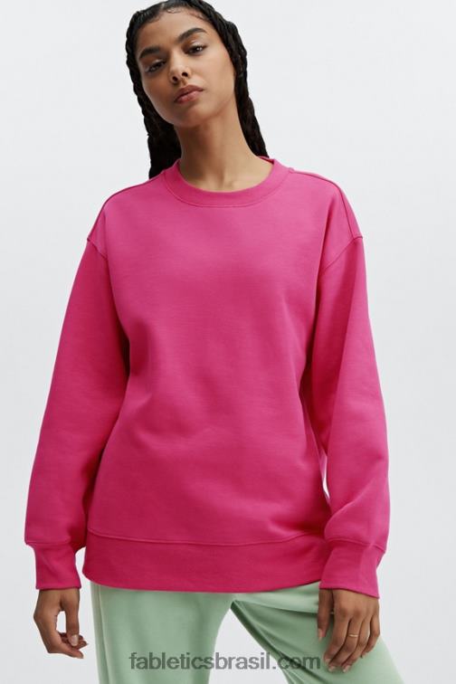 Fabletics fúcsia escuro 420HR2475 moletom eco gola careca mulheres
