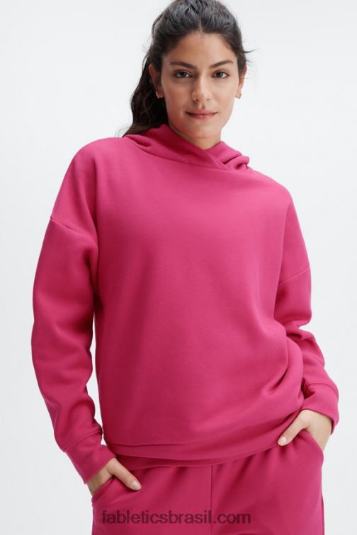Fabletics fúcsia escuro 420HR2513 moletom eco go-to pocket mulheres