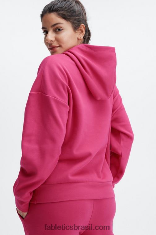 Fabletics fúcsia escuro 420HR2513 moletom eco go-to pocket mulheres