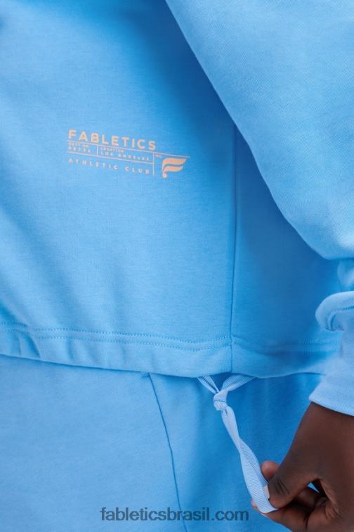 Fabletics fuga da ilha / clube atlético 420HR2655 gola alta curta e leve mulheres