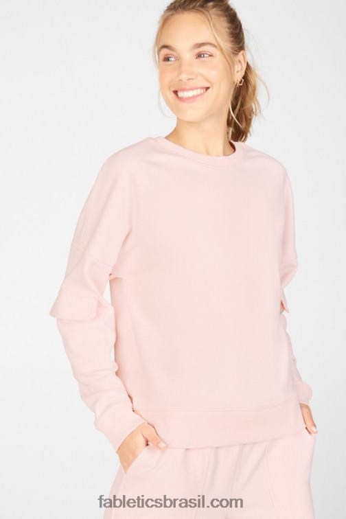 Fabletics geada rosa 420HR2534 pulôver de carga nyla mulheres