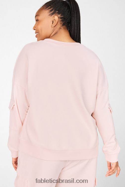 Fabletics geada rosa 420HR2535 pulôver de carga nyla mulheres