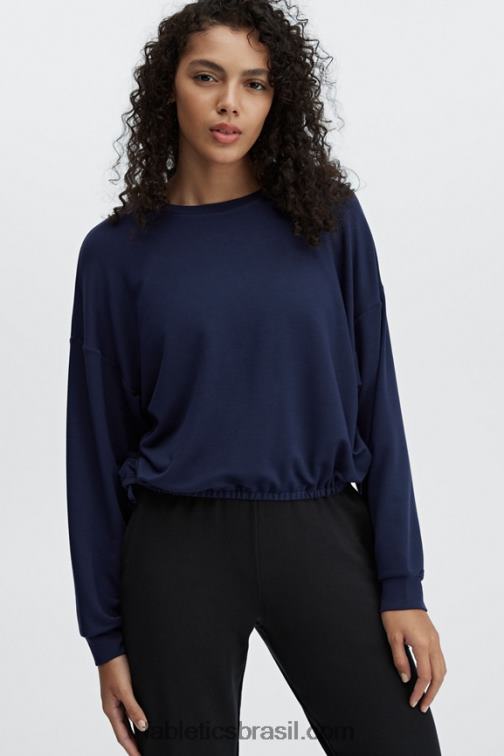 Fabletics marinha profunda 420HR2426 pulôver de luxo mulheres