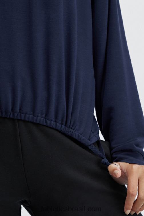 Fabletics marinha profunda 420HR2426 pulôver de luxo mulheres