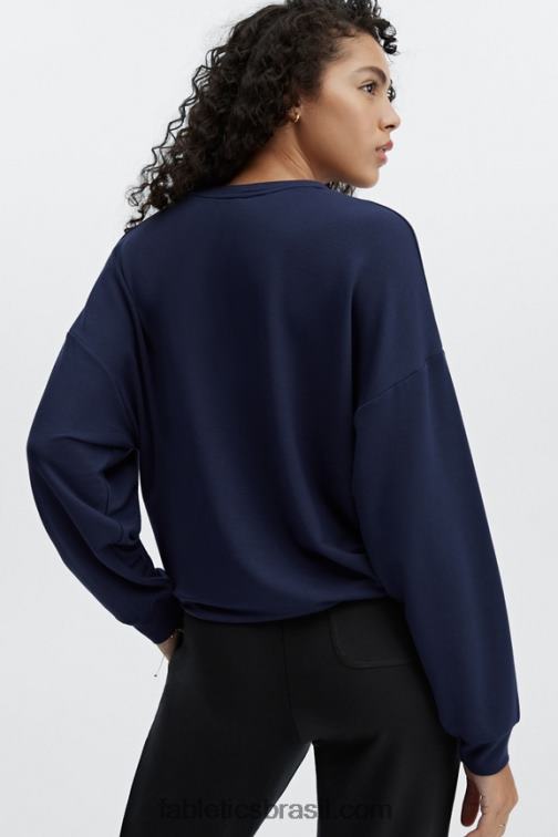 Fabletics marinha profunda 420HR2426 pulôver de luxo mulheres