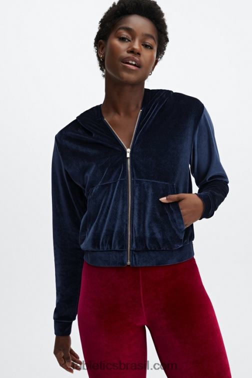 Fabletics marinha profunda 420HR2504 donna moletom com capuz mulheres