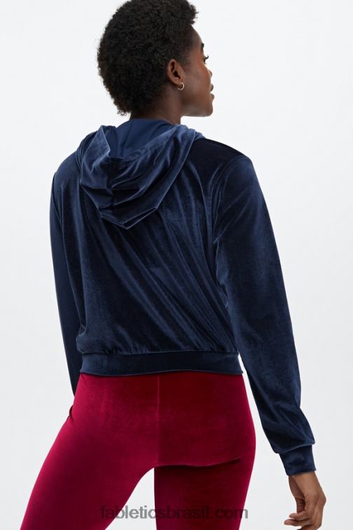 Fabletics marinha profunda 420HR2504 donna moletom com capuz mulheres