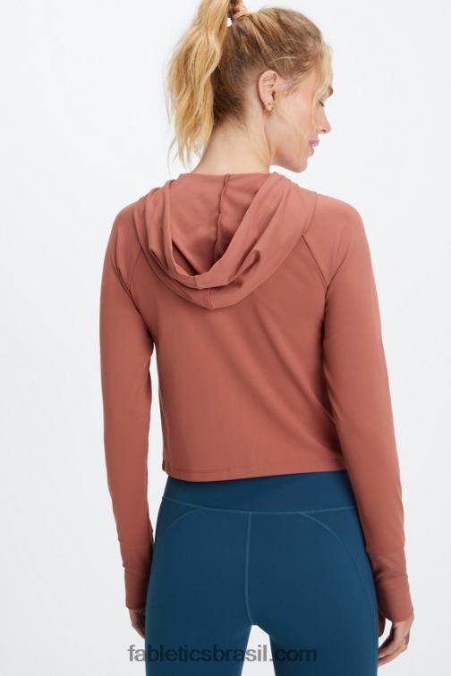 Fabletics mogno 420HR2449 moletom com capuz oásis mulheres