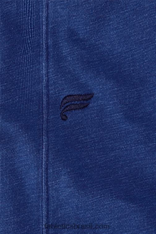 Fabletics índigo lavado 420HR2434 gola alta cortada mulheres