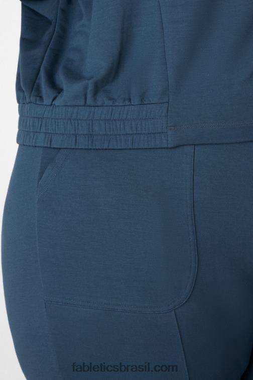 Fabletics nova azul 420HR2716 moletom manga julie dolman mulheres