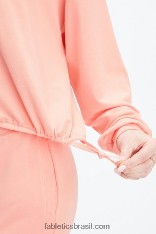 Fabletics pó rosa 420HR2428 pulôver de luxo mulheres