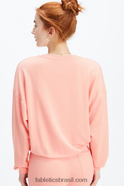 Fabletics pó rosa 420HR2428 pulôver de luxo mulheres