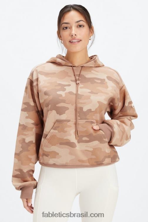 Fabletics peluche grande camuflagem/latte 420HR2490 moletom de lã para sempre mulheres