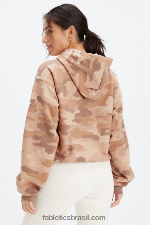 Fabletics peluche grande camuflagem/latte 420HR2490 moletom de lã para sempre mulheres